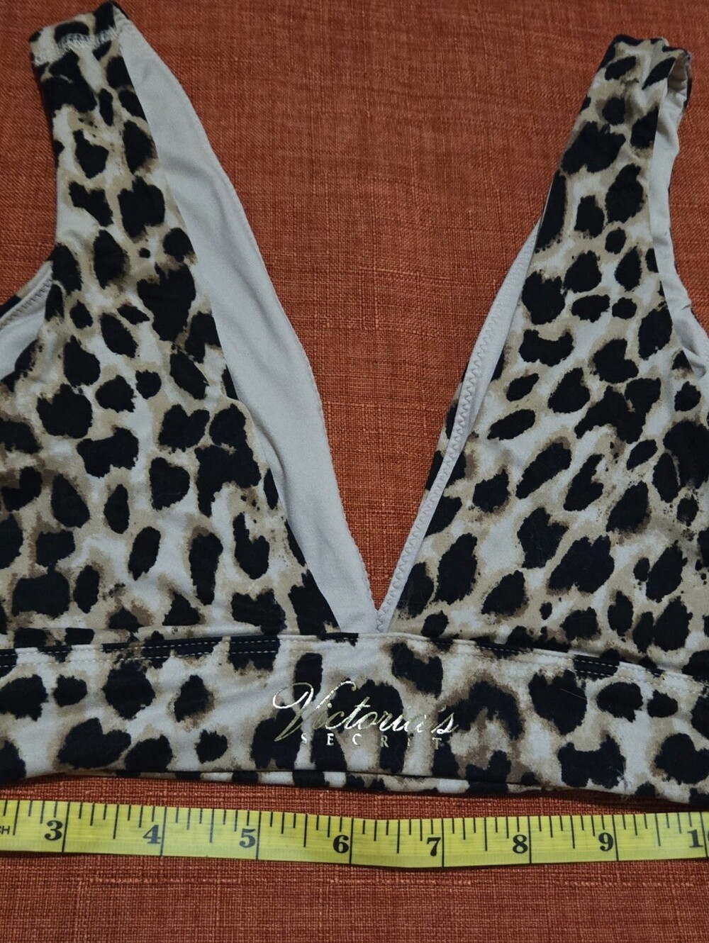 Medium Leopard Print V-Neck Crop Top - Brown/Black NWOT - Picture 4 of 10